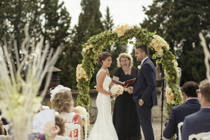 wedding ceremony arch Flowers Tuscany