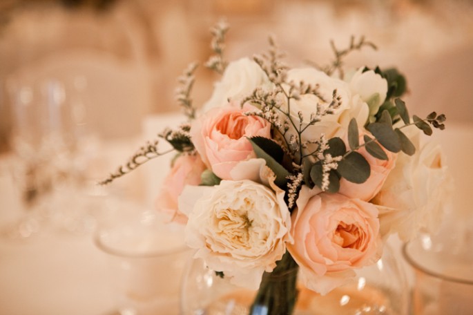 wedding centerpiece with english roses
