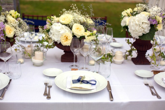 tuscany outdoor rustic wedding reception Flowers