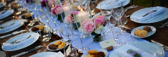 rustic tuscan outdoor reception