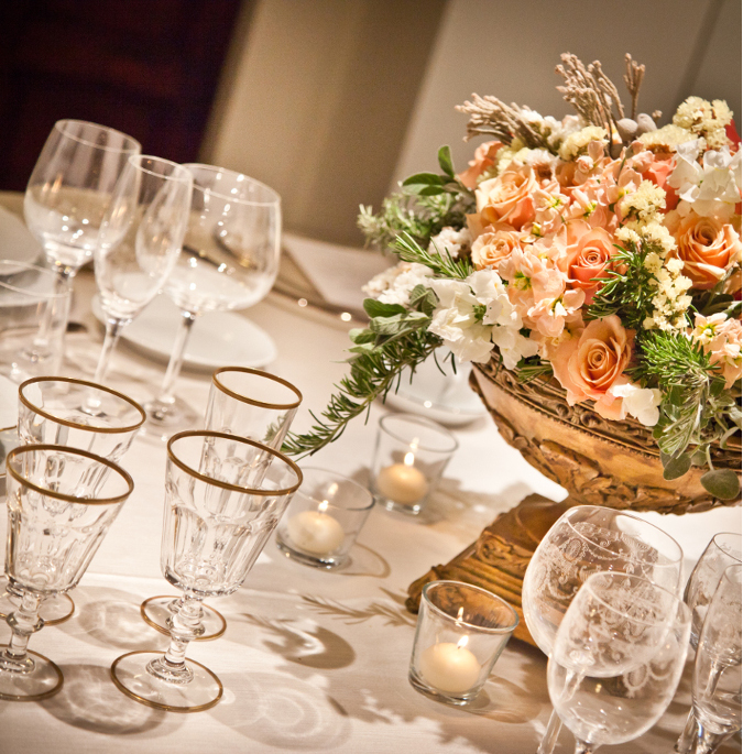 golden lush centrepiece