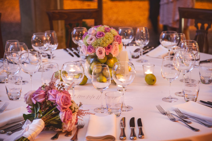 pink wedding flowers Tuscany