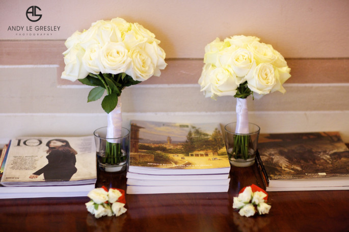 ivory bridal bouquet Florence Tuscany