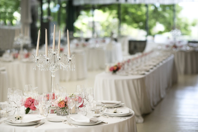 wedding crystal candelabra centertable 