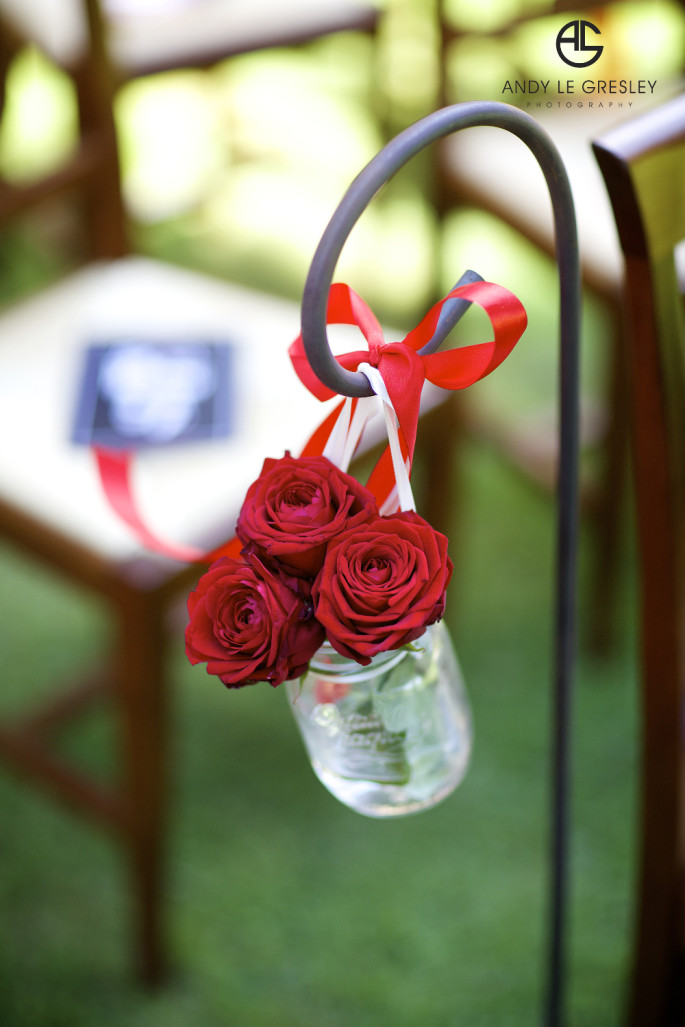 red wedding decor ideas Tuscany 