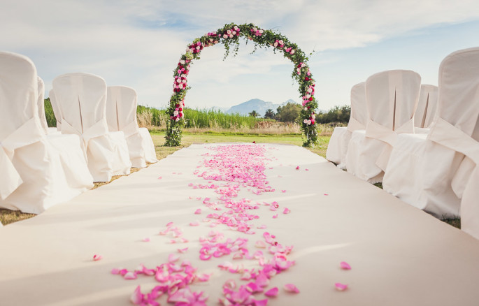 ceremony flowers wedding in Sardinia