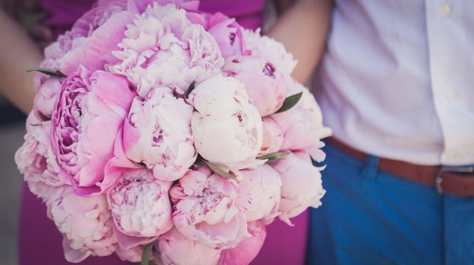 peonies bridal bouquet