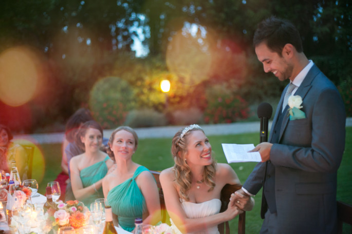 outdoor wedding reception Tuscany