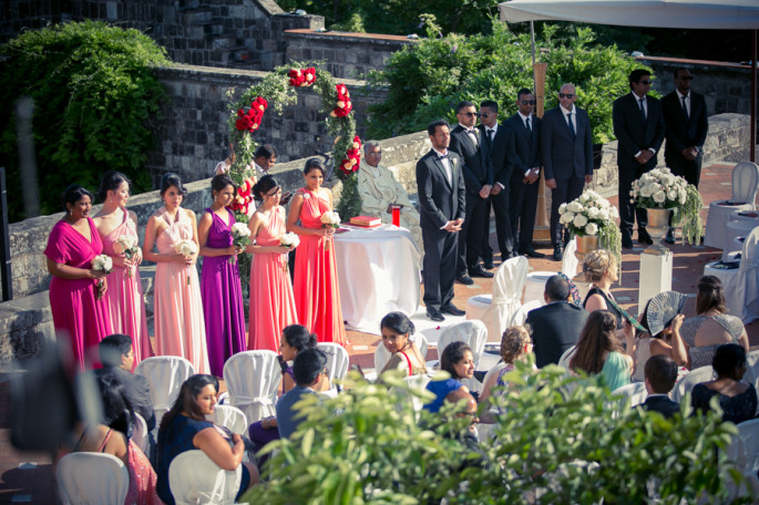 Vincigliata Castle outdoor wedding ceremony