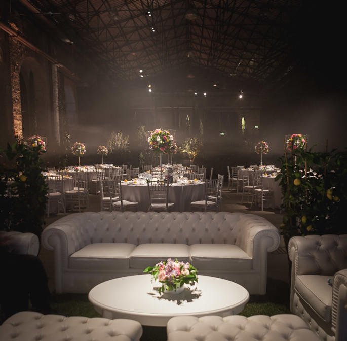 wedding decor Stazione Leopolda Florence Italy