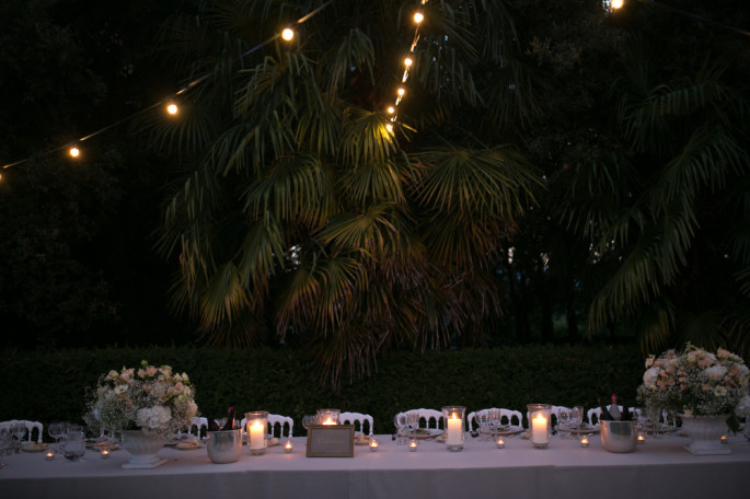 wedding reception flowers Tuscany