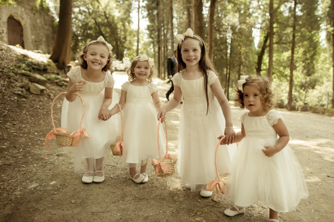 flower girl basket Tuscany wedding